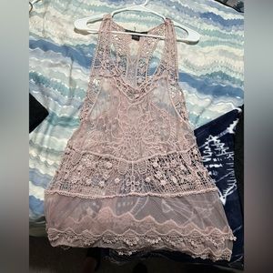 Love stitch lace cover up size S